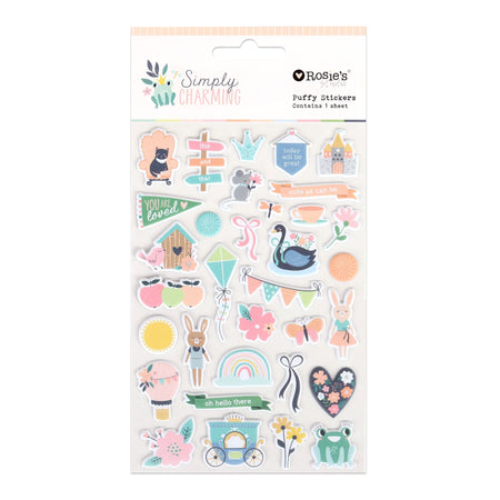 Rosie's Studio Simply Charming- Puffy Motif Stickers