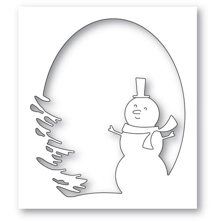 Memory Box Die - Oval Snowman Collage