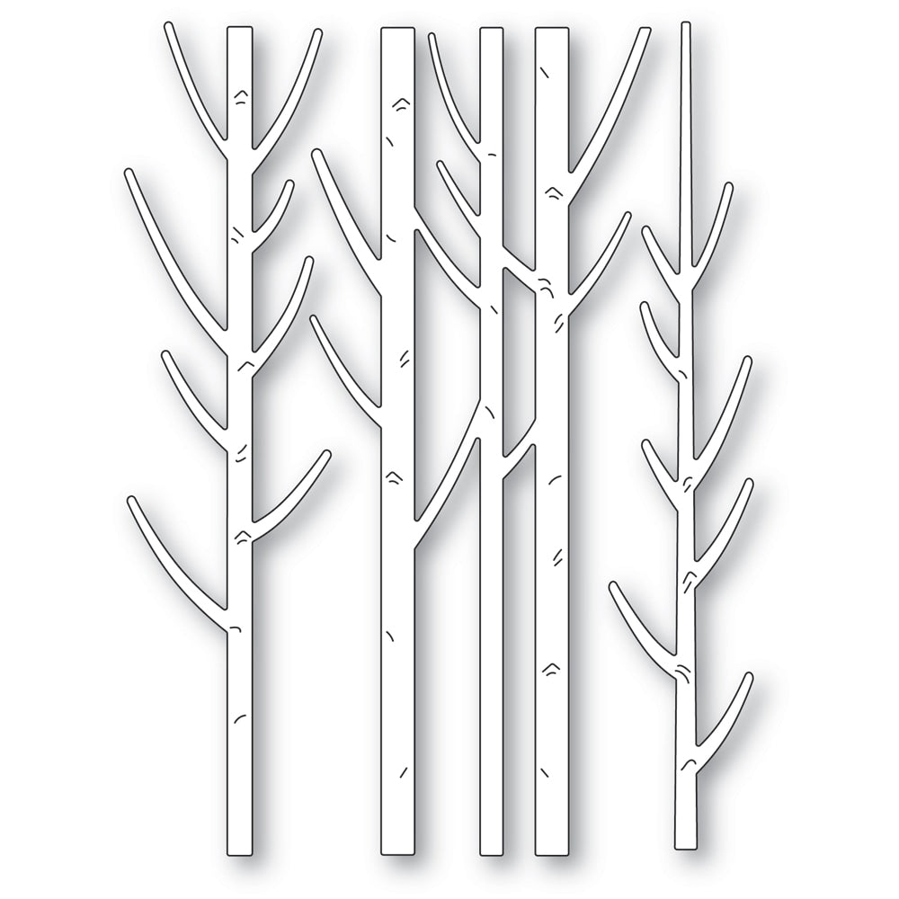 Memory Box Die - Birch Tree Trunks