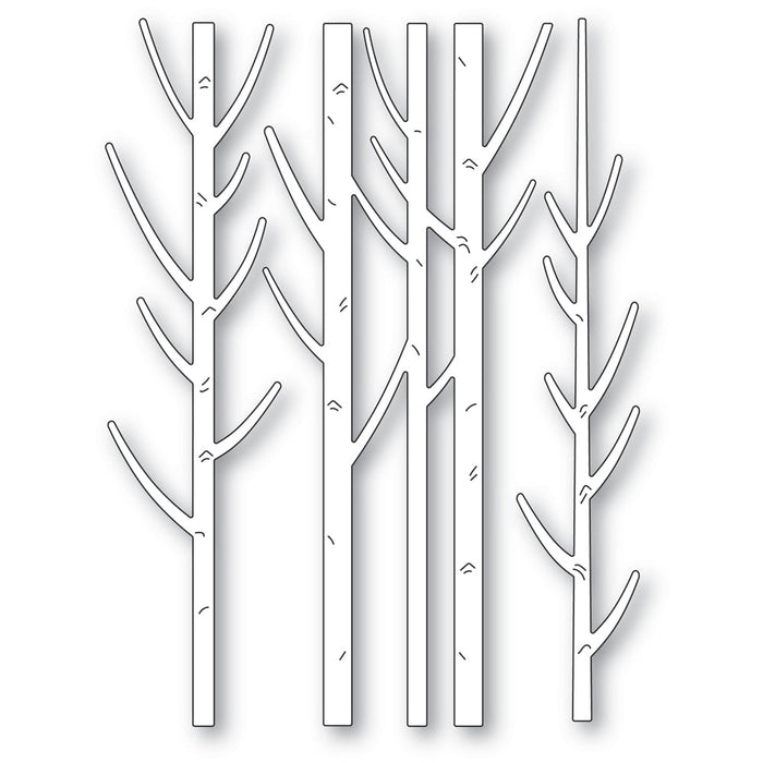 Memory Box Die - Birch Tree Trunks