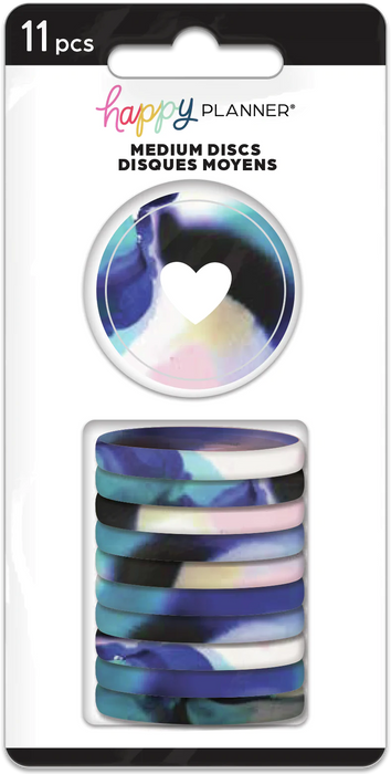 Me & My Big Ideas Happy Planner - Inky Florals Medium Plastic Printed Discs