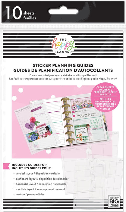 Me & My Big Ideas Happy Planner - Mini Clear Sticker Planning Guides