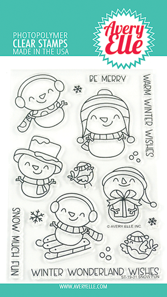 Avery Elle Clear Stamps - Snow Fun