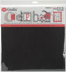 Black Chipboard Sheets - 12 x 12 Pack