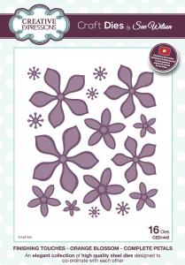 Creative Expressions Craft Die by Sue Wilson - Finishing Touches - Orange Blossom - Complete Petals