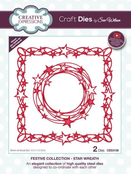 Creative Expressions Craft Die by Sue Wilson - Festive Collection - Star Wreath