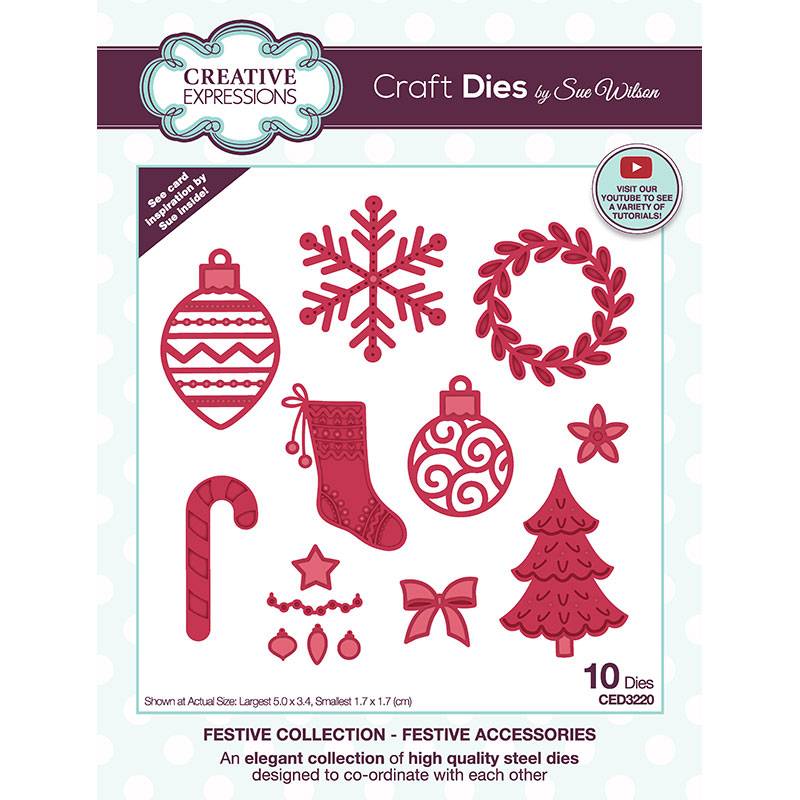 Creative Expressions Sue Wilson Craft Die - Festive Accessories