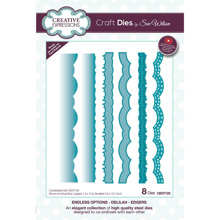 Creative Expressions Sue Wilson Edgers Craft Die - Endless Options Delilah