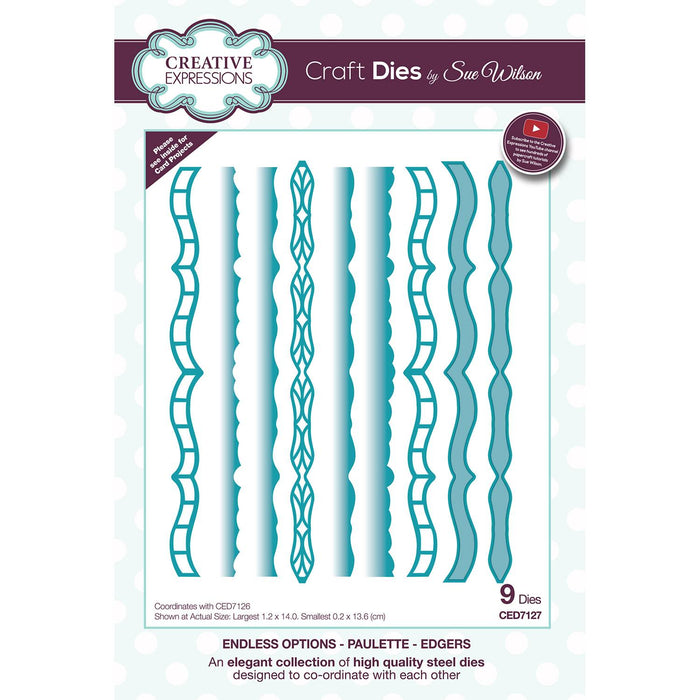 Creative Expressions Sue Wilson Edgers Craft Die - Endless Options Paulette
