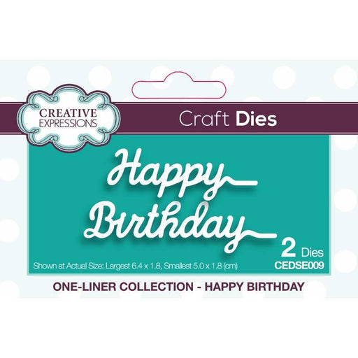 Creative Expressions One-Liner Craft Die - Happy Birthday