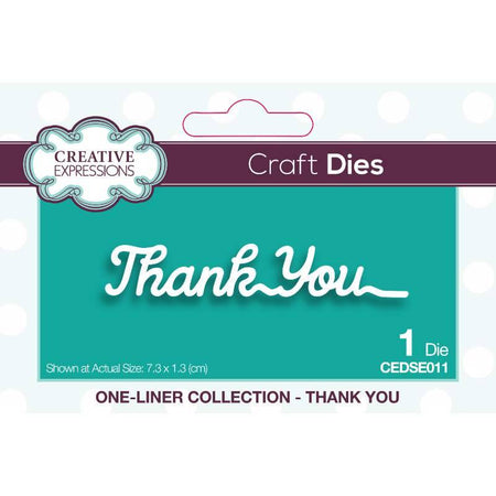 Creative Expressions One-Liner Craft Die - Thank You