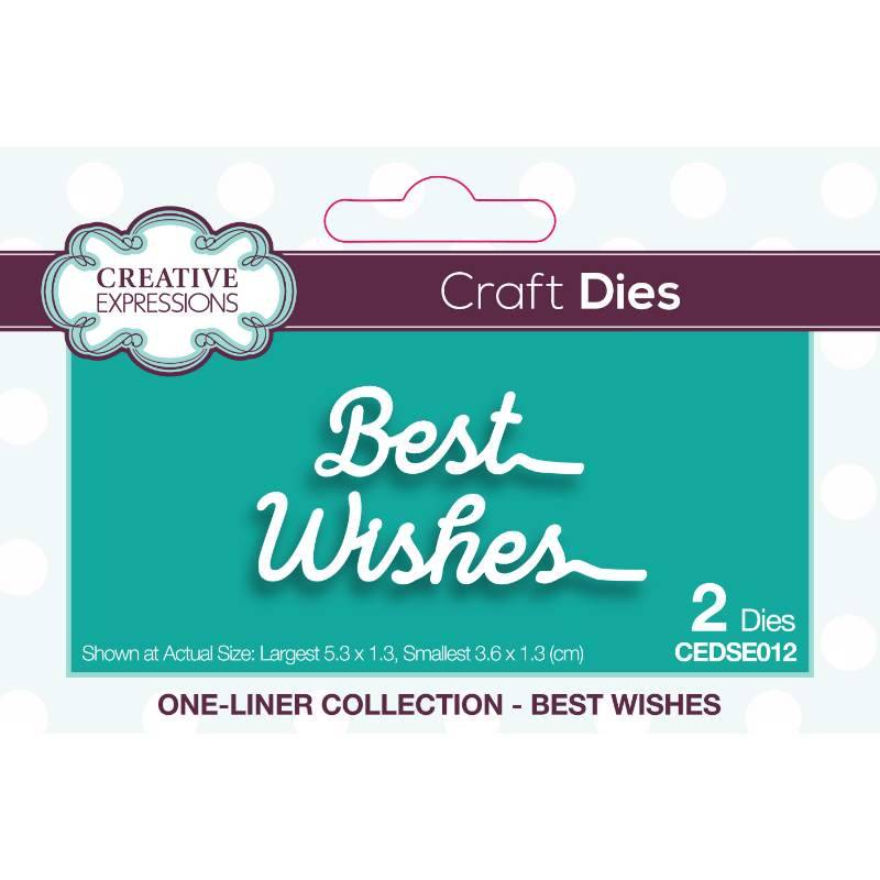 Creative Expressions One-Liner Craft Die - Best Wishes