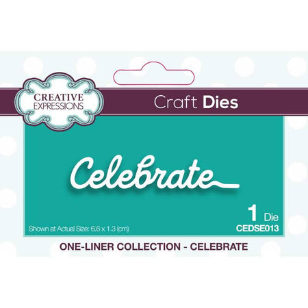 Creative Expressions One-Liner Craft Die - Celebrate