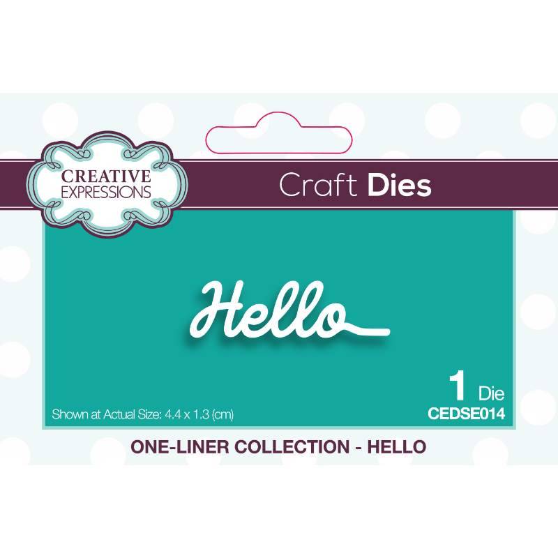 Creative Expressions One-Liner Craft Die - Hello