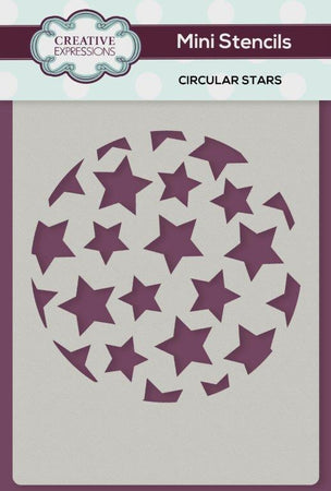 Creative Expressions Mini Stencil - Circular Stars
