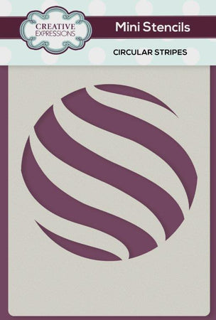 Creative Expressions Mini Stencil - Circular Stripes