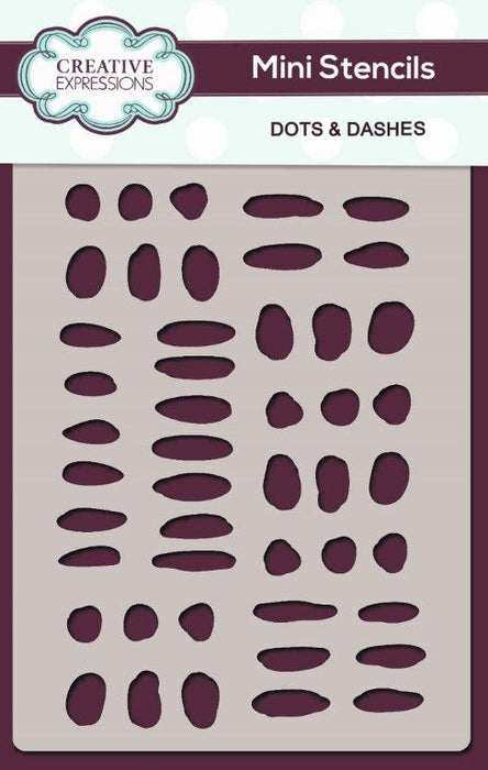 Creative Expressions Mini Stencil - Dots and Dashes