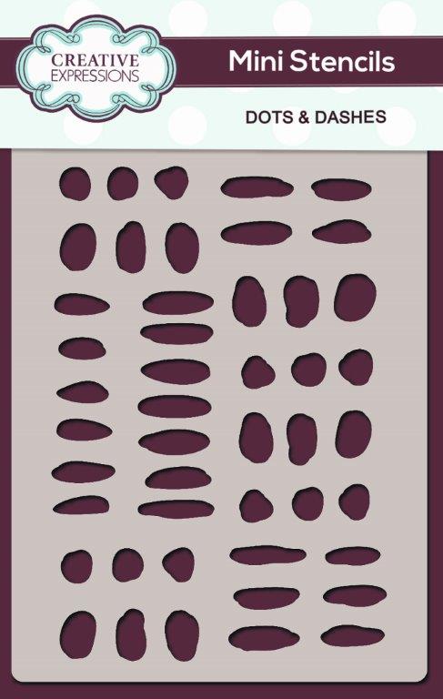 Creative Expressions Mini Stencil - Dots and Dashes