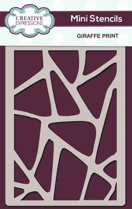 Creative Expressions Mini Stencil - Giraffe Print