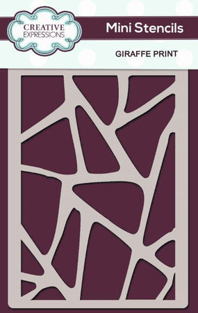 Creative Expressions Mini Stencil - Giraffe Print