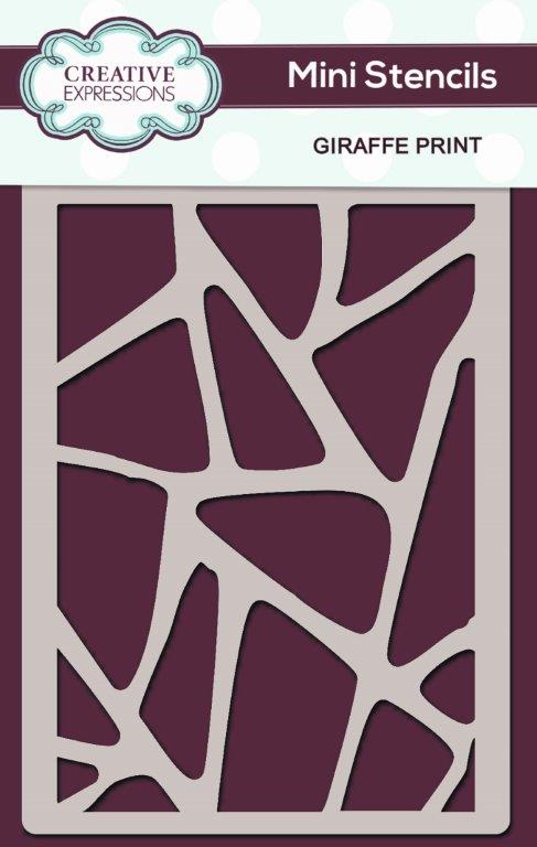 Creative Expressions Mini Stencil - Giraffe Print