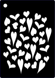 Creative Expressions Mini Stencil - Heart Cluster