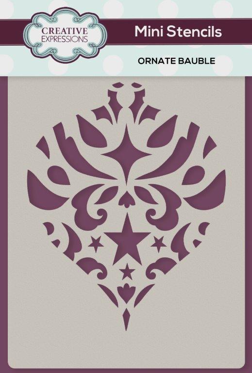 Creative Expressions Mini Stencil - Ornate Bauble