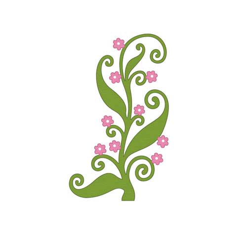 Crafts-Too Die - Leaf and Flower Swirl
