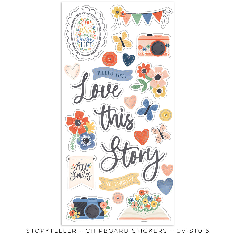 Cocoa Vanilla Studio Storyteller - Chipboard Stickers