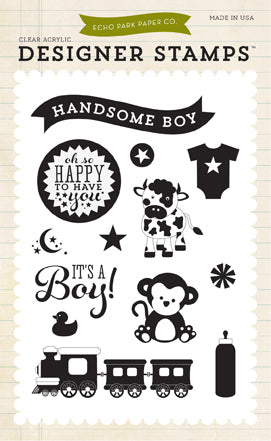 Echo Park Bundle of Joy Boy/New Addition - It's A Boy Stamps