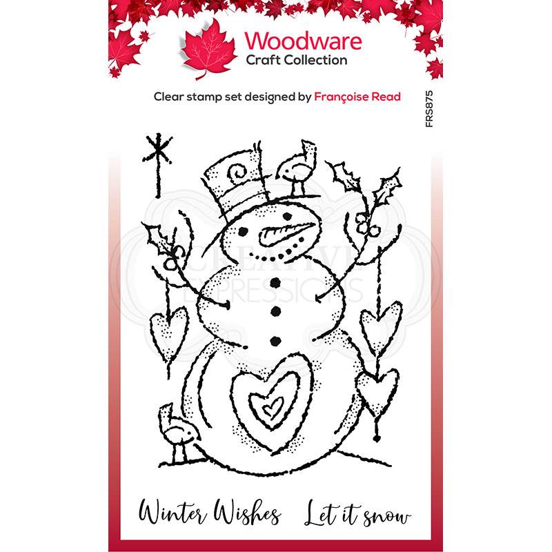 Woodware Clear Magic Singles Stamp - Loving Snowman