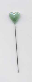 Heart Shaped Pin - Green
