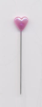 Heart Shaped Pin - Pink