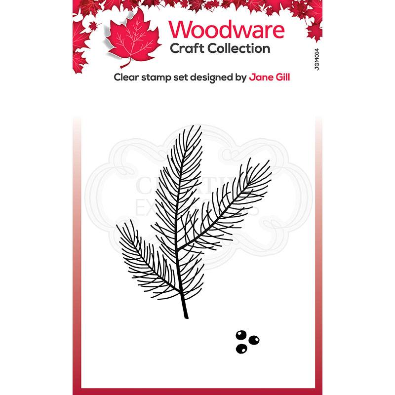 Woodware Clear Magic Singles Stamp - Mini Pine Branch