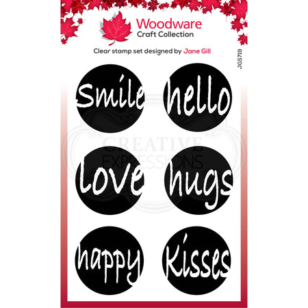 Woodware Clear Magic Singles Stamp - Circle Words