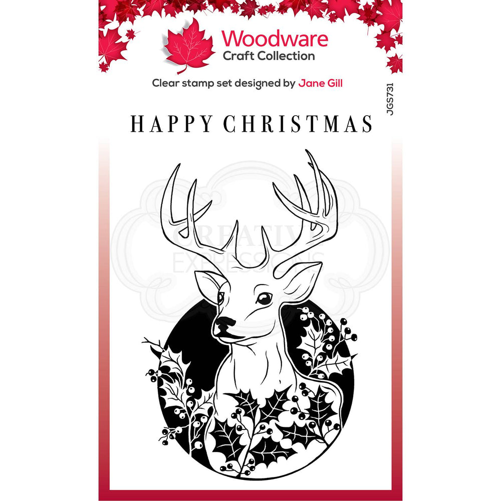Woodware Clear Magic Stamps - Circle Deer