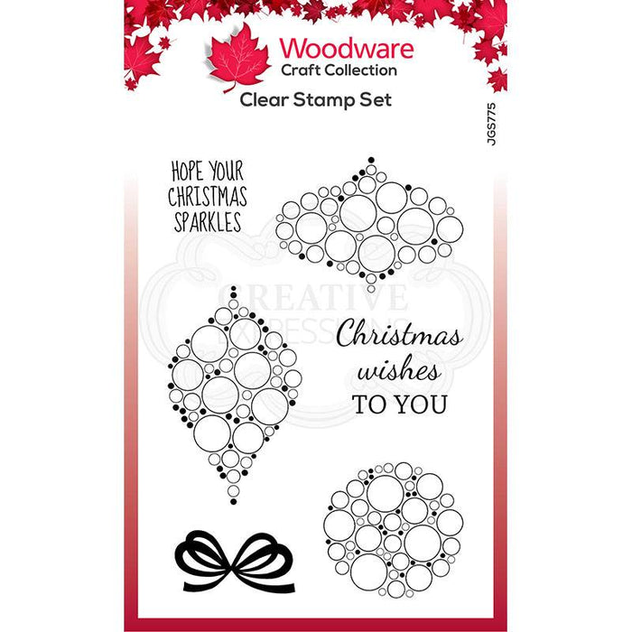 Woodware Clear Magic Singles Stamp - Bubble Mini Baubles
