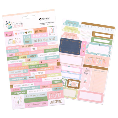 Rosie's Studio Simply Charming - Cardstock Sticker Pack
