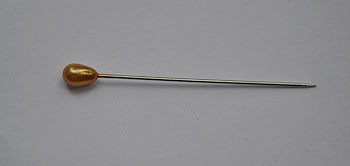 Large Headed Teardrop Pin - Gold