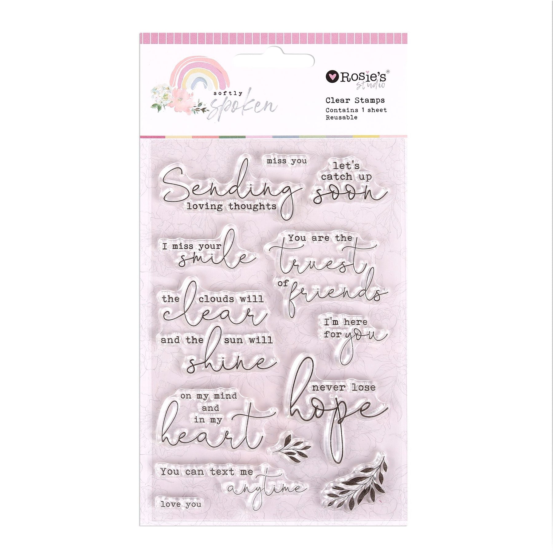 Rosie's Studio Softly Spoken - Clear Stamps