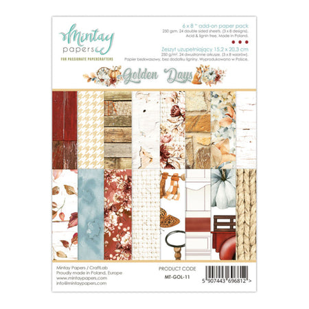 Mintay Papers Golden Days - 6x8 Add-On Paper Pad