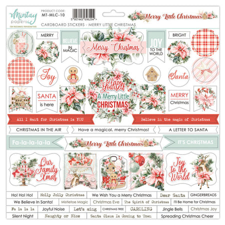 Mintay Papers Merry Little Christmas - Chipboard Stickers