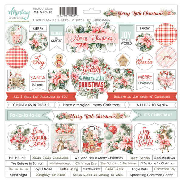 Mintay Papers Merry Little Christmas - Chipboard Stickers