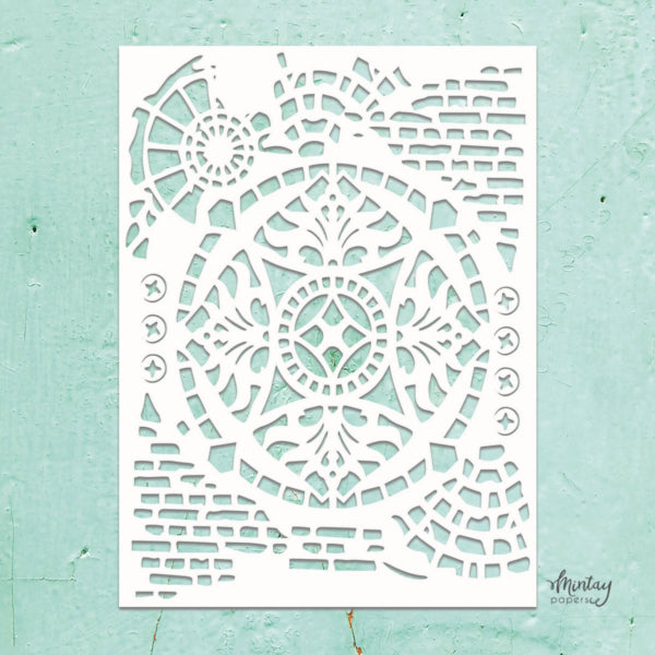 Mintay Papers 6x8 Stencil - Ornaments