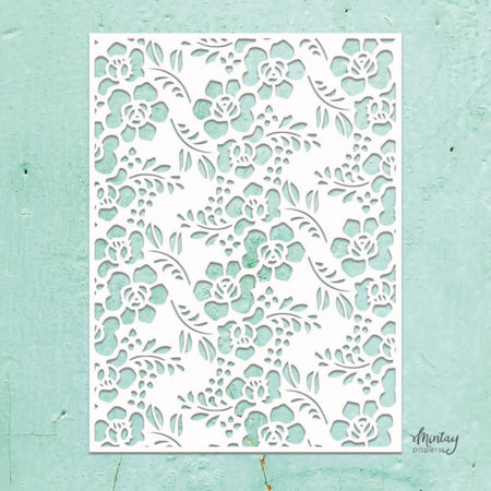Mintay Papers 6x8 Stencil - Flowers
