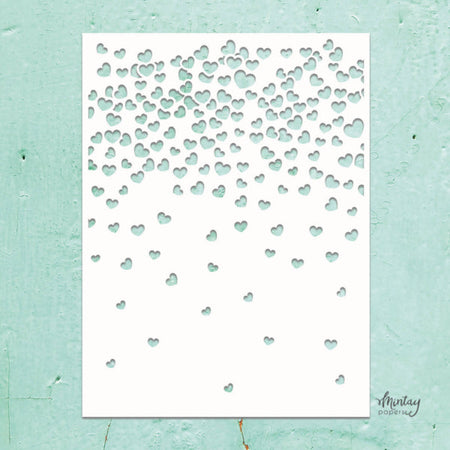 Mintay Papers 6x8 Stencil - Hearts