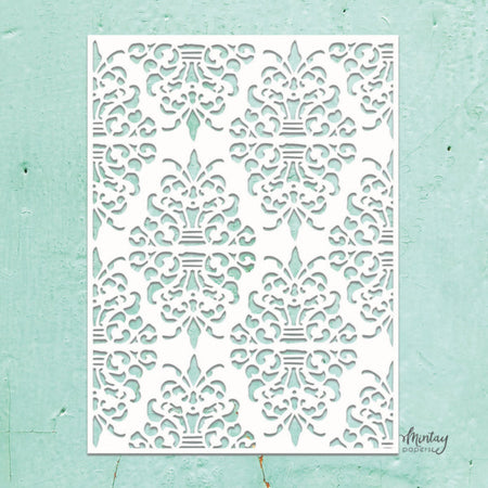 Mintay Papers 6x8 Stencil - Damask