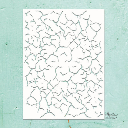 Mintay Papers 6x8 Stencil - Crackle