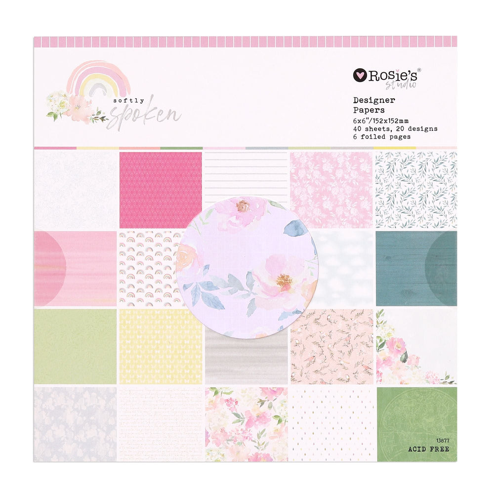 Rosie's Studio Softly Spoken - 6x6 Paper Pad