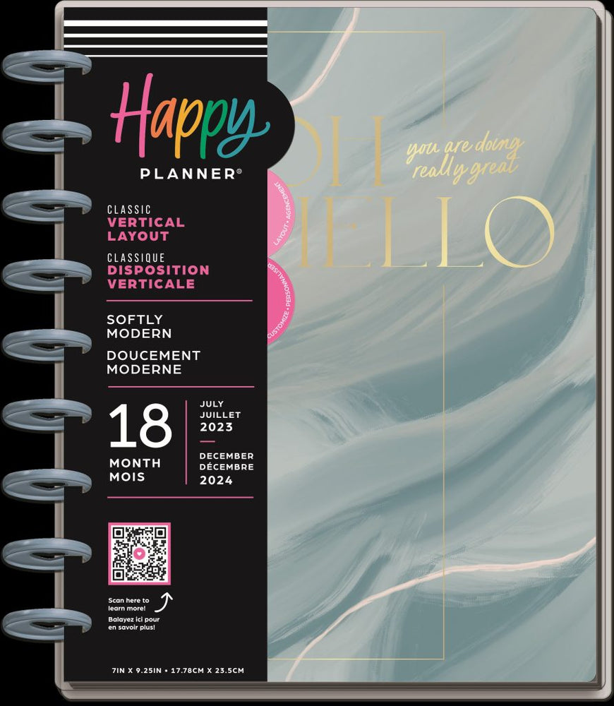 Me & My Big Ideas Happy Planner – Softly Modern Classic 18 Month Planner Jul 23 - Dec 24